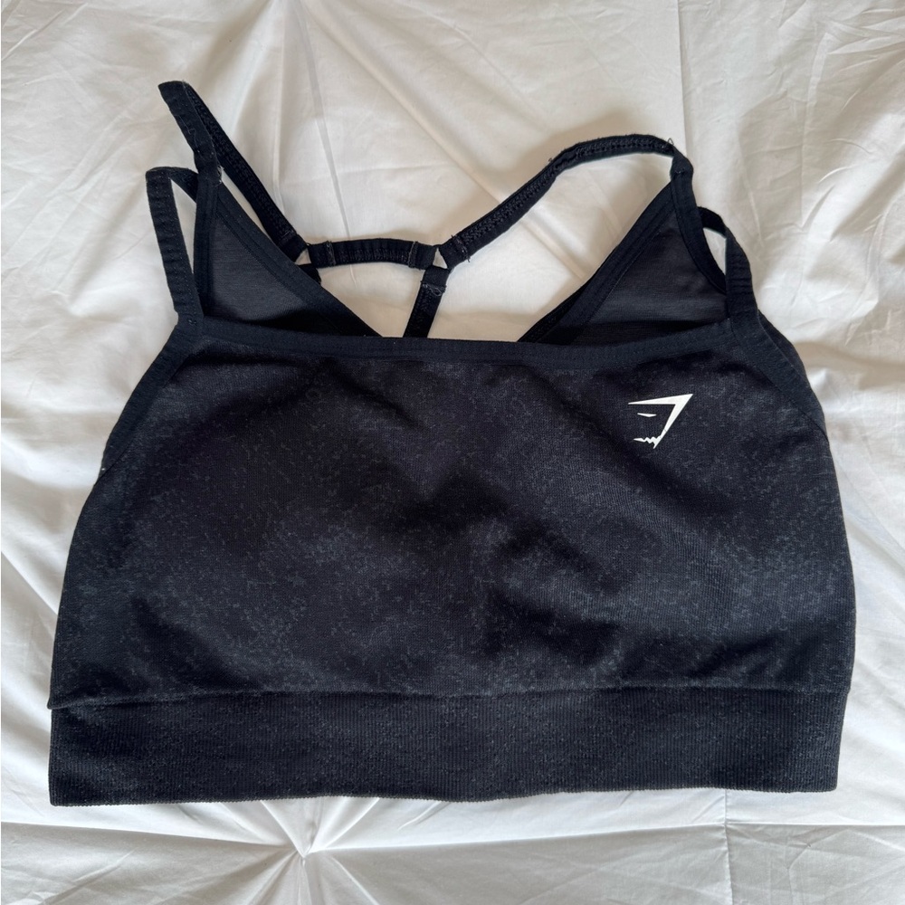 Gymshark Black Adapt Fleck Strappy Sports Bra